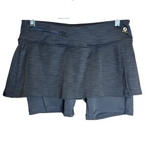 Oiselle‎ Womens Running Skirt Shorts Black Heathered Athletic Skort S